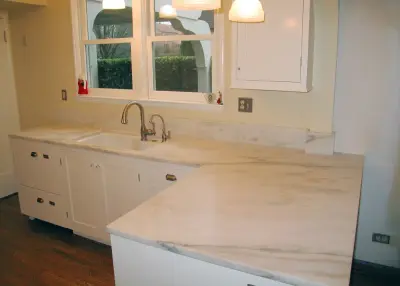 Eureka Calacatta Marble - Northeast Portland — Countertop Installation Services project by De La Tierra, INC