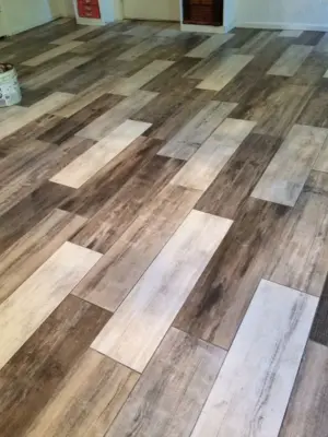 Timber Flooring Design — Countertop Installation Services project by Tile Trenz