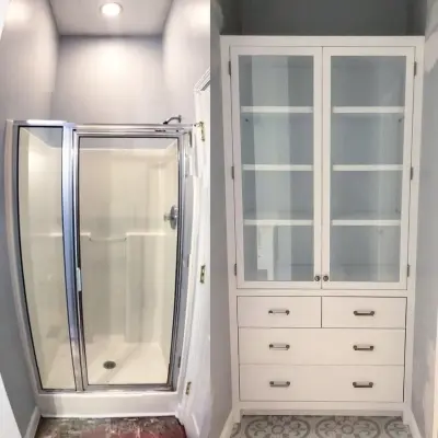Complete Farmhouse Bathroom Renovation — Countertop Installation Services project by Penner Remodels