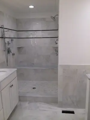 Gohn Bathroom Renovation — Countertop Installation Services project by The Stone Studio