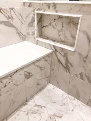 Gomez Visitor Restroom — Countertop Installation Services project by Metro Floors & More Llc