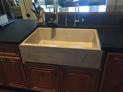Greystone Below-Mount Sink — Countertop Installation Services project by Birmingham Concrete Design, Inc