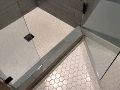 Honeycomb Bathroom Tiles — Countertop Installation Services project by Mountain Marble & Tile