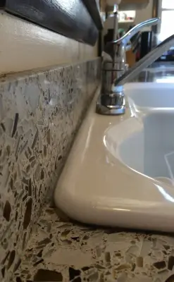 K and M — Countertop Installation Services project by Inspired Composites Recycled Glass Countertops