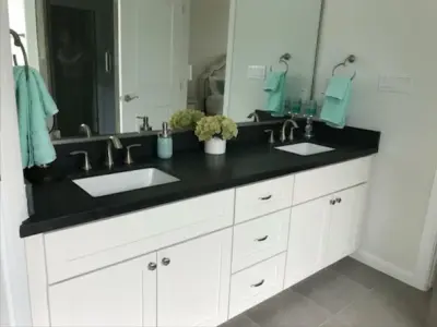 Vanities for Bathrooms — Countertop Installation Services project by Earthly Stone LLC
