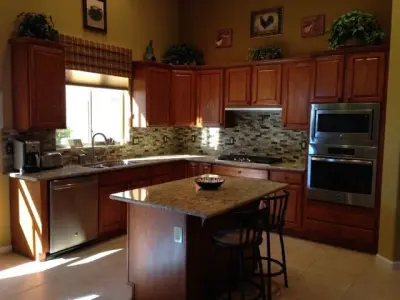 Culinary Wall Tile — Countertop Installation Services project by A&E Recycled Granite, LLC