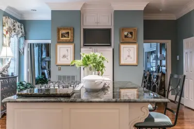 Madagascar Labradorite Quartzite Kitchen Surfaces — Countertop Installation Services project by East Coast Granite & Tile