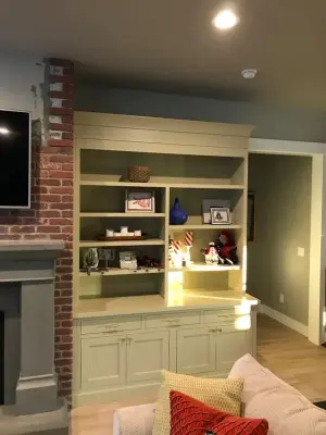 Custom Built-Ins for the Living Room — Countertop Installation Services project by PSI Tops | Plastic Specialties Inc