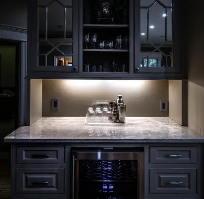 Mother of Pearl Quartzite — Countertop Installation Services project by Granite Division Inc.