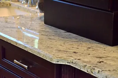 Antique White Master Bathroom — Countertop Installation Services project by Bolder Granite