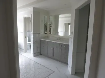 Calacatta Classic Master Bathroom Renovation — Countertop Installation Services project by Tile Wholesalers