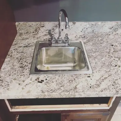 Media Lounge Bar — Countertop Installation Services project by Stones & Designers