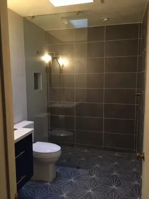 Contemporary Bathroom Renovation — Countertop Installation Services project by Tucson Tile Outlet