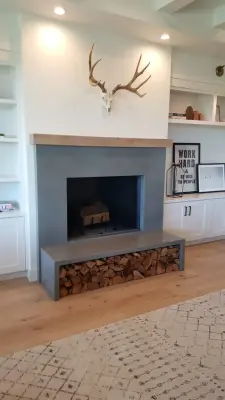 Contemporary concrete fireplace — Countertop Installation Services project by Molding Mud