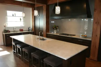 Pearl Essence Quartzite Kitchen by Badger GraniteWerks, Inc.