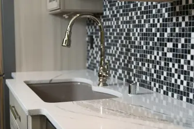 Contemporary Kitchen Design — Countertop Installation Services project by Sandia Marble
