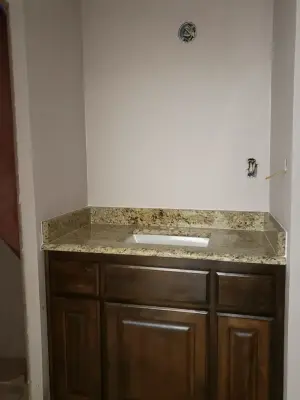 Venetian Gold Granite for Kitchen and Bathroom Renovations — Countertop Installation Services project by S.A.K Granite