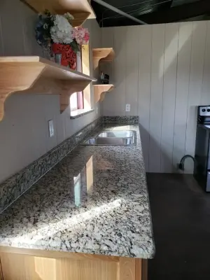 Venetian Ice Granite Kitchen Upgrade — Countertop Installation Services project by S.A.K Granite