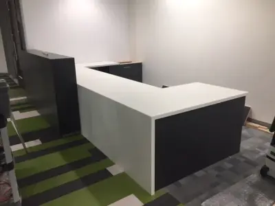 Modern White Custom Countertops for Kitchen — Countertop Installation Services project by Elemental Design