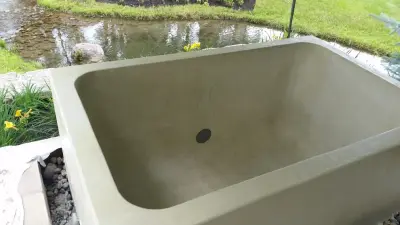 Exterior concrete basin — Countertop Installation Services project by Molding Mud