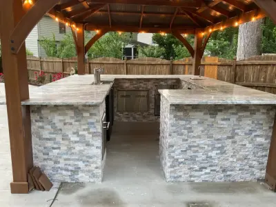 Alfresco Cooking Spaces — Countertop Installation Services project by UB Granite Countertop LLC