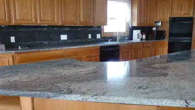 Paricema Snow Granite — Countertop Installation Services project by Midwest St. Louis