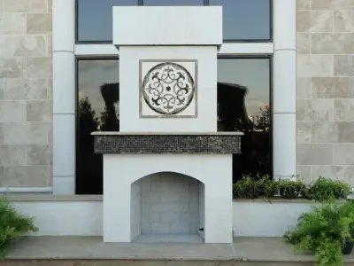 Installation of Stone Fireplaces — Countertop Installation Services project by Phillips Ceramic Tile