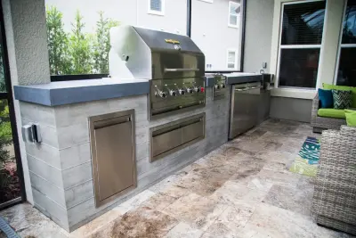 Ponte Vedra Al Fresco Kitchen Retreat — Countertop Installation Services project by Concrete Commander