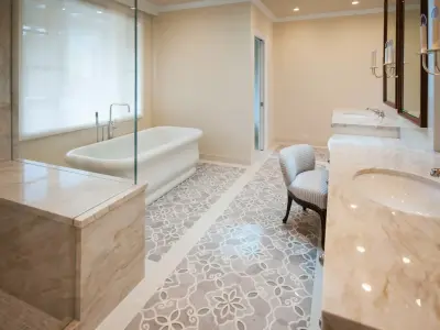 Ross Restroom — Countertop Installation Services project by Surface Art Countertops