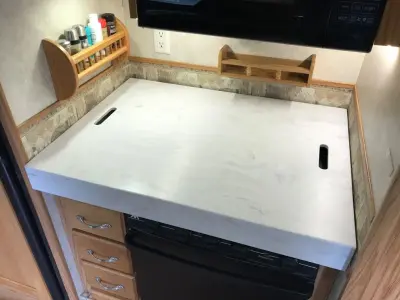 Recreational Vehicle Solid Surface Countertop — Countertop Installation Services project by Bollock Enterprises LLC