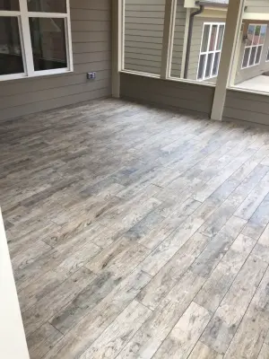 Tiled screened porch — Countertop Installation Services project by Brinson Custom Tile