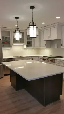Bianco Drift Silestone - Pierson MI — Countertop Installation Services project by Styles Stone Design