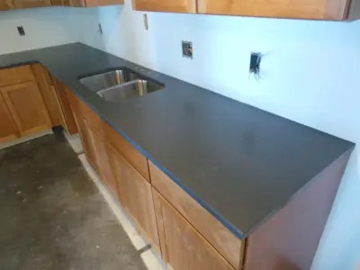 Charcoal Suede Soapstone by Silestone — Countertop Installation Services project by Solid Fabrications, Inc.