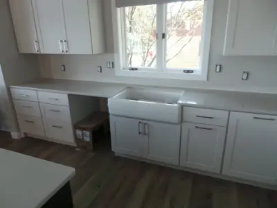 Desert Silver Silestone — Countertop Installation Services project by Solid Fabrications, Inc.