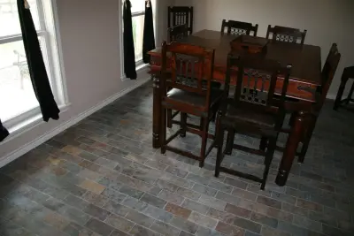 Dining Room Brazilian Slate Tiles by Aggieland Carpet One