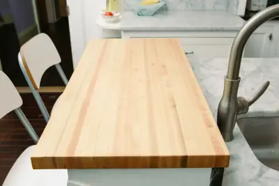 Compact Maple Home Bar — Countertop Installation Services project by Nola Boards