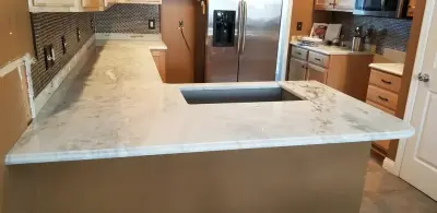 Smoke Surfaces — Countertop Installation Services project by Ohio Valley Solid Surface