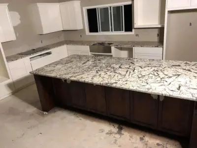 Gourmet Gold Granite Kitchen — Countertop Installation Services project by S.A.K Granite