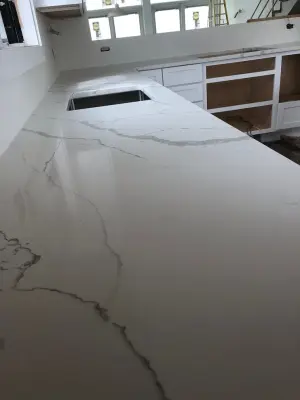 Leonardo Statuario by Colorquartz — Countertop Installation Services project by Gomez Granite Countertops