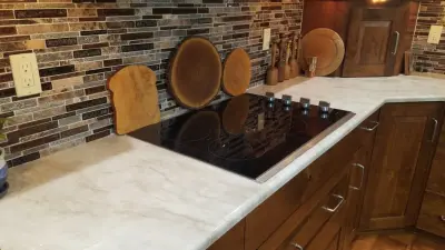 Taj Mahal Quartzite — Countertop Installation Services project by Elegant Creations Granite Marble & More LLC