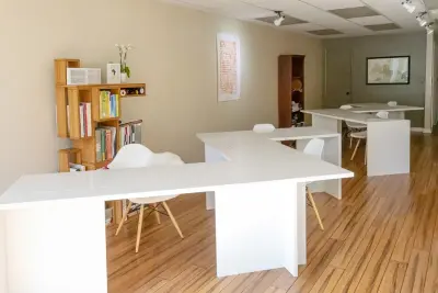 Rooted Design Studio Workstations — Countertop Installation Services project by Albemarle Countertop Company