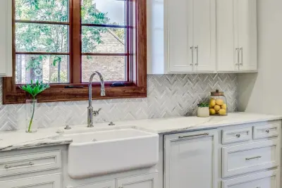 Kitchen Counter and Backsplash Transition — Countertop Installation Services project by Sheppard's Countertops