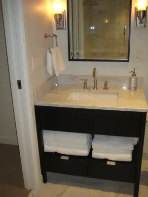 Vanity: Carrara marble — Countertop Installation Services project by LaBruyere Stone