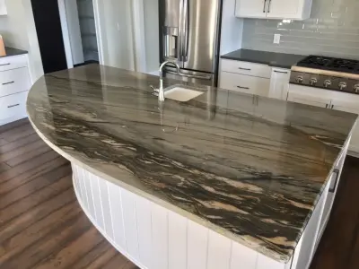 Wedgewood Magnum Azure Granite — Countertop Installation Services project by Indy Custom Stone
