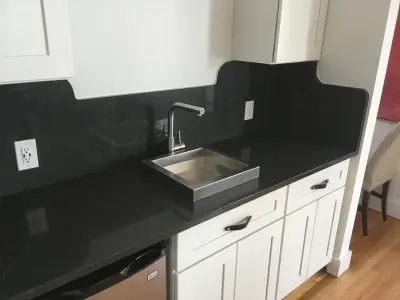 Quartz countertop for wet bar — Countertop Installation Services project by Dracula Marble And Granite LLC.