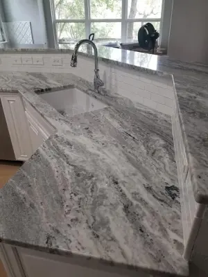 Monochrome Kitchen Design — Countertop Installation Services project by Tex-San Granite
