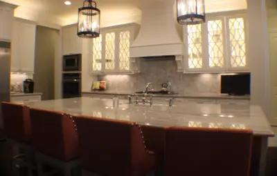 Macaubas White Quartzite Kitchen — Countertop Installation Services project by Granite Division Inc.