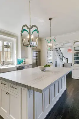 Whimsical Kitchen with White Macaubas — Countertop Installation Services project by Aria Stone Gallery
