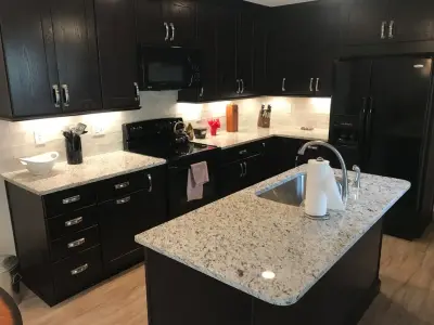 Ivory Decorative Kitchen — Countertop Installation Services project by Olympia Stone Ltd.