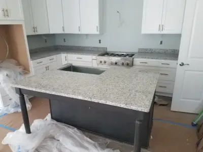 Platinum White Granite Kitchen Countertops — Countertop Installation Services project by Paradise Granite LLC